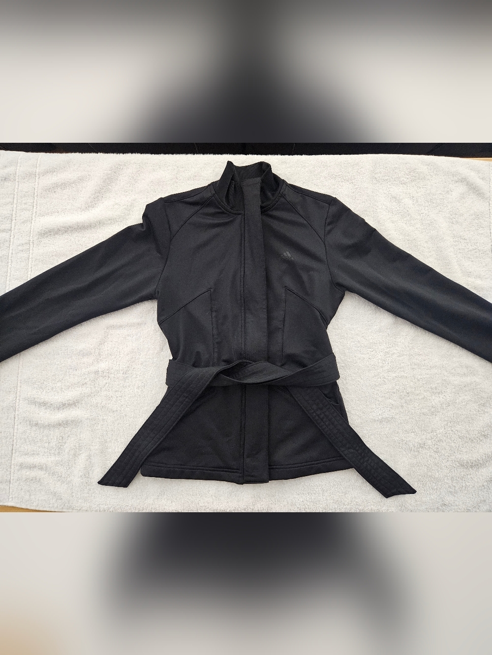 Adidas Clima365 Jacket Womens XS Black Belted Removable Full Zip Track Y2K 2007
